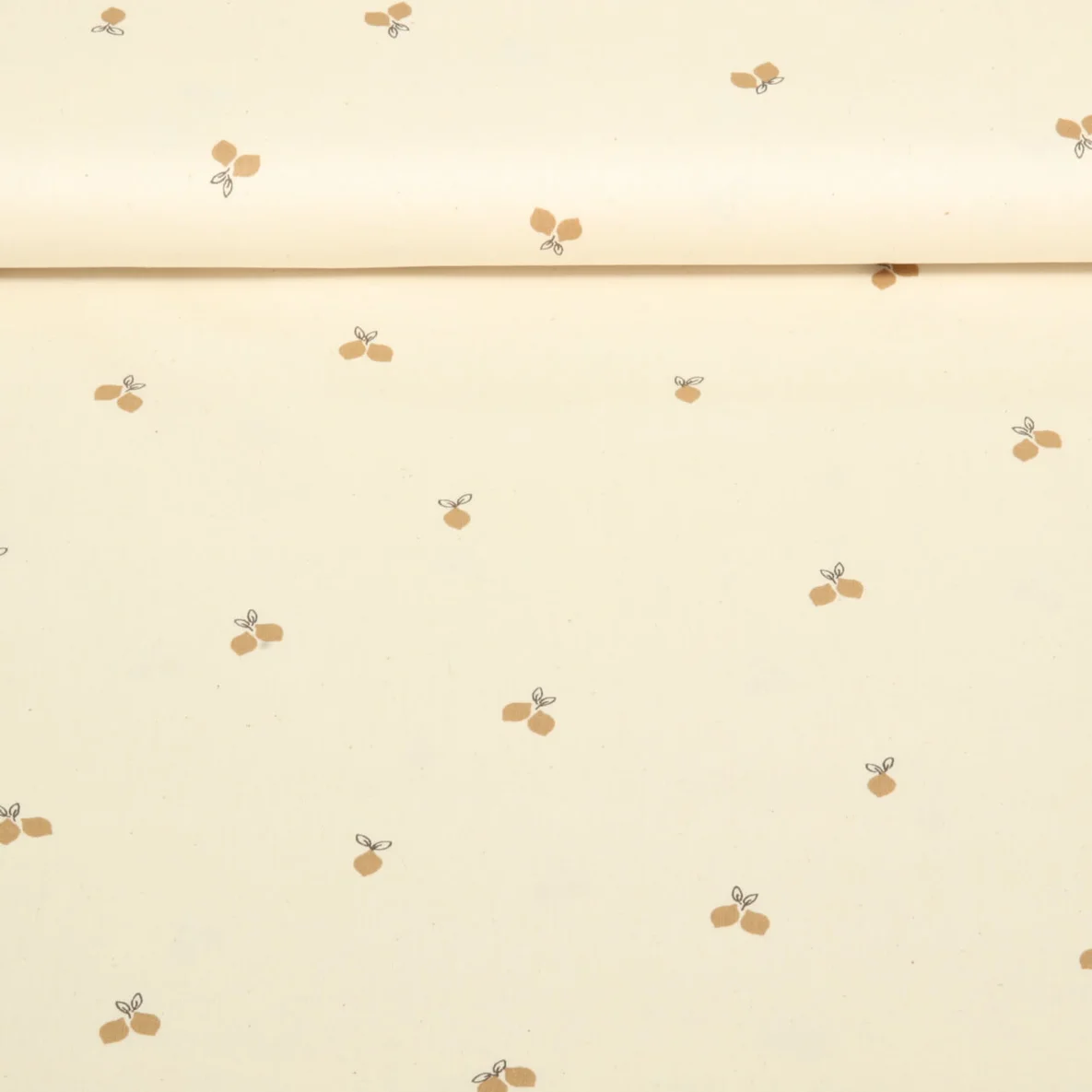 Bio Baumwoll-Popeline Natural Früchte Natur