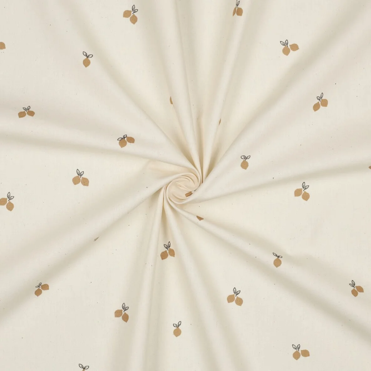Bio Baumwoll-Popeline Natural Früchte Natur