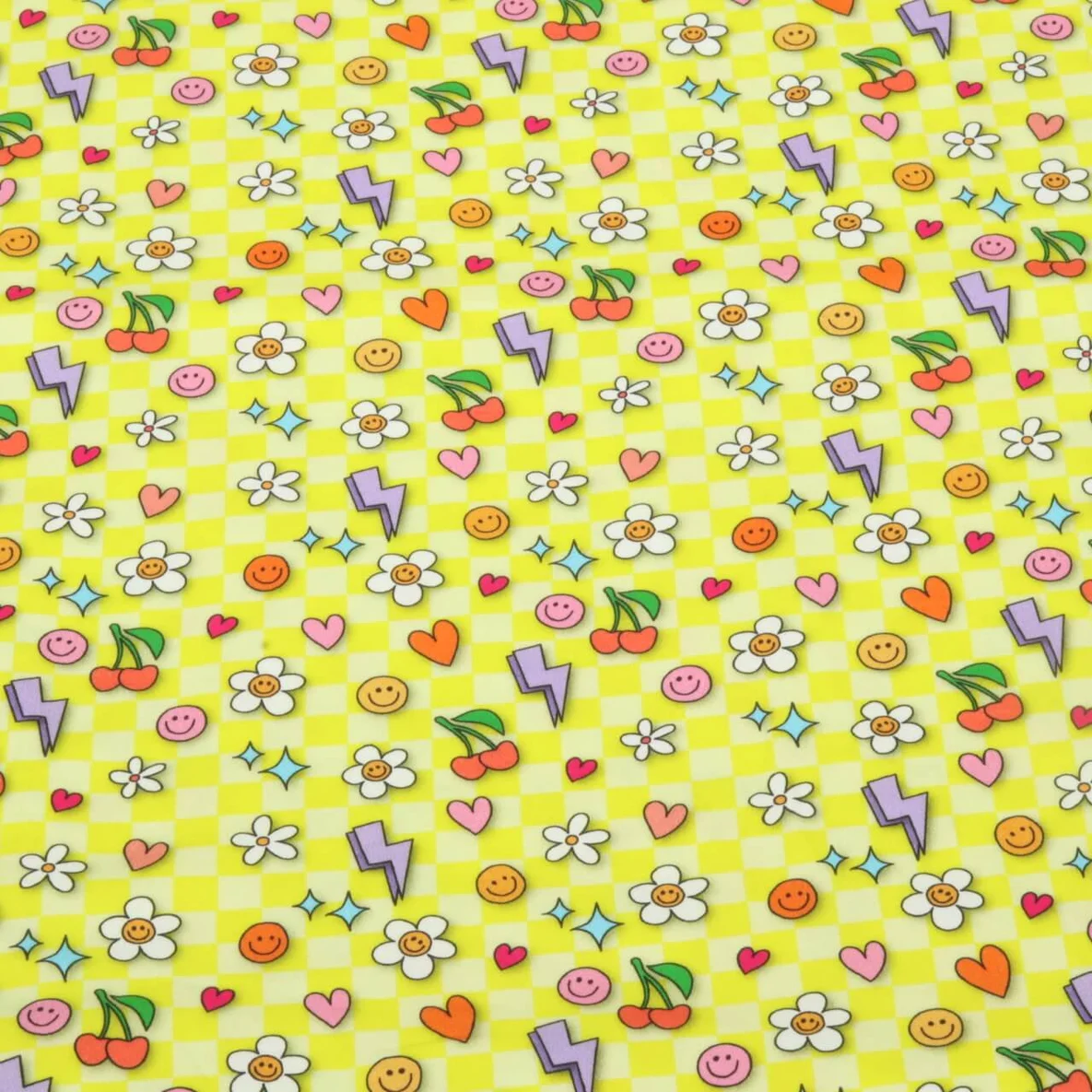 Bio Baumwoll-Satin "Choose your Vibe" Be You Gelb