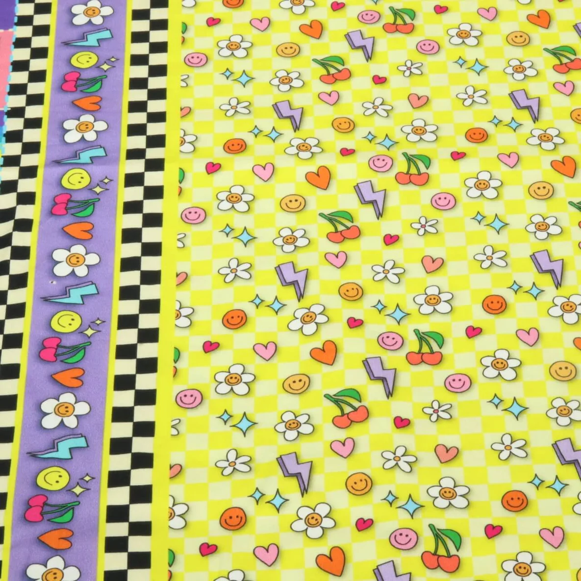 Bio Baumwoll-Satin "Choose your Vibe" Be You Gelb