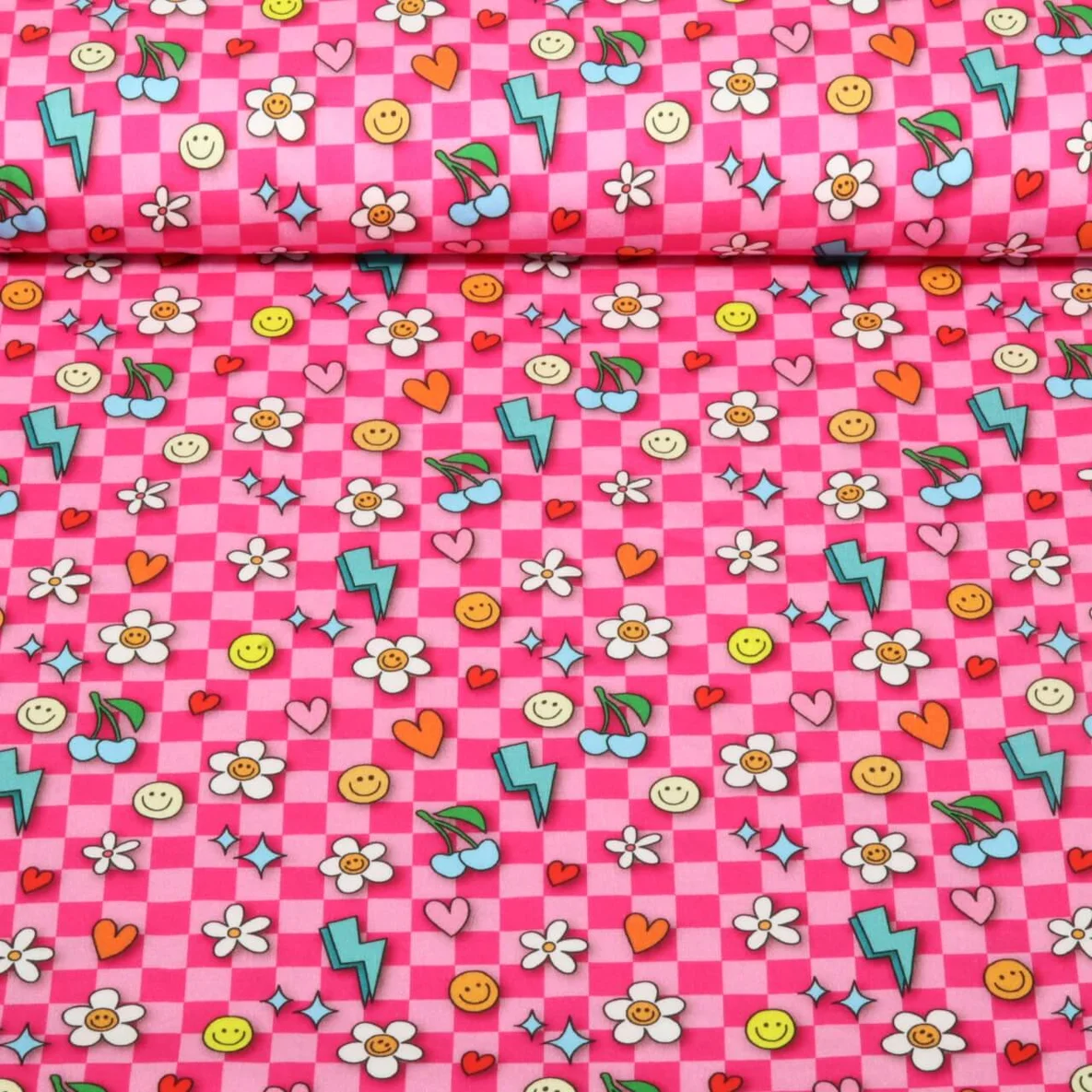 Bio Baumwoll-Satin "Choose your Vibe" Be You Pink