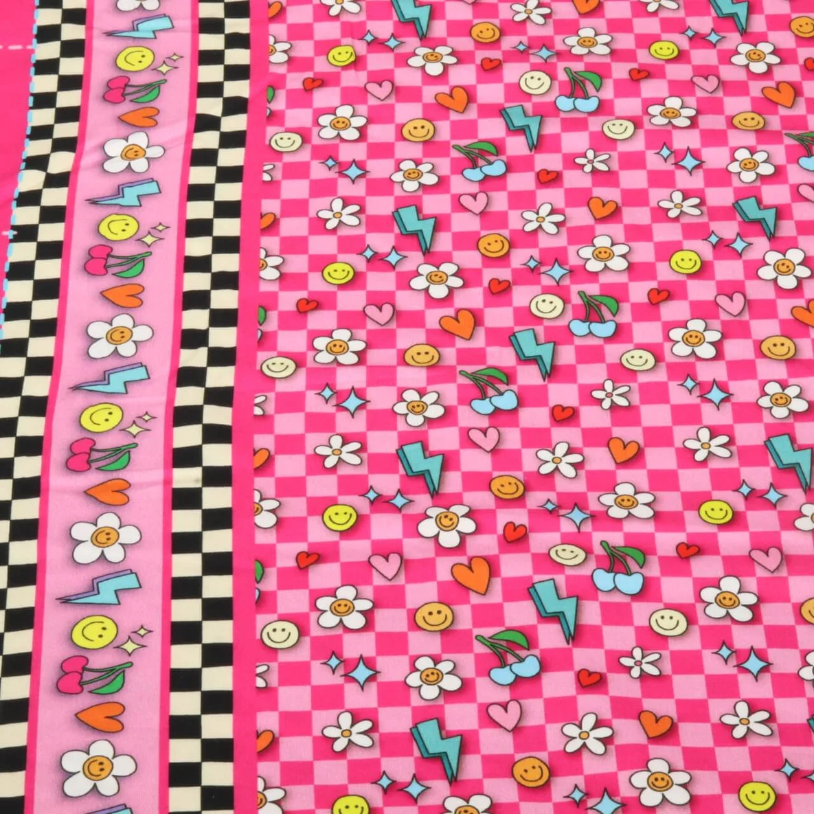 Bio Baumwoll-Satin "Choose your Vibe" Be You Pink