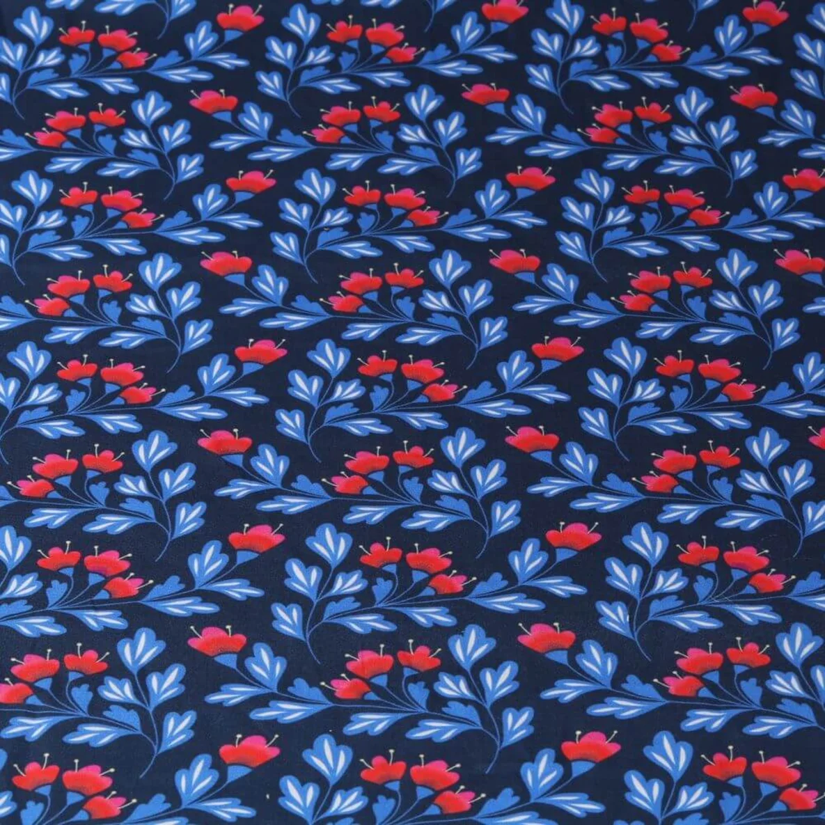 Bio-Baumwollsatin "Blue Bell" Navy