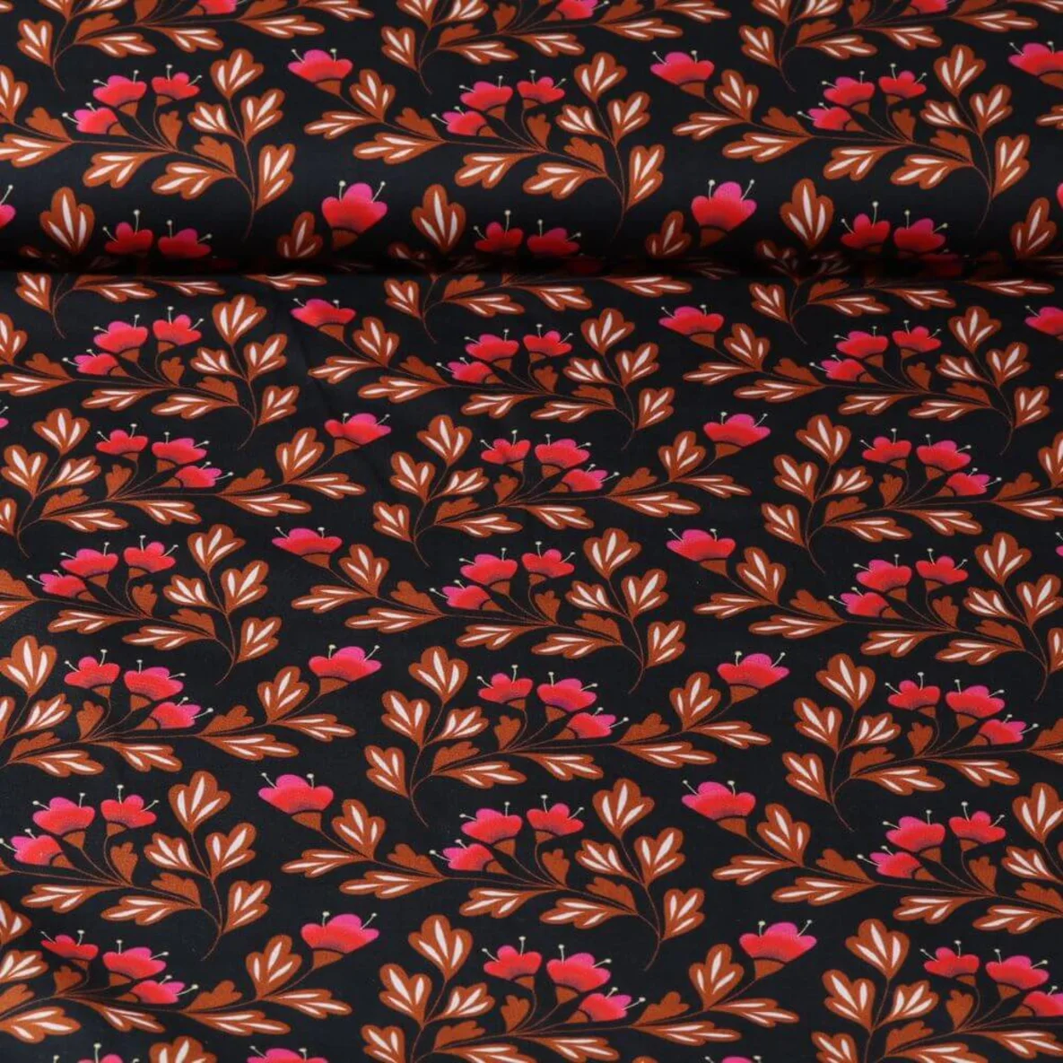 Bio-Baumwollsatin "Blue Bell" Schwarz