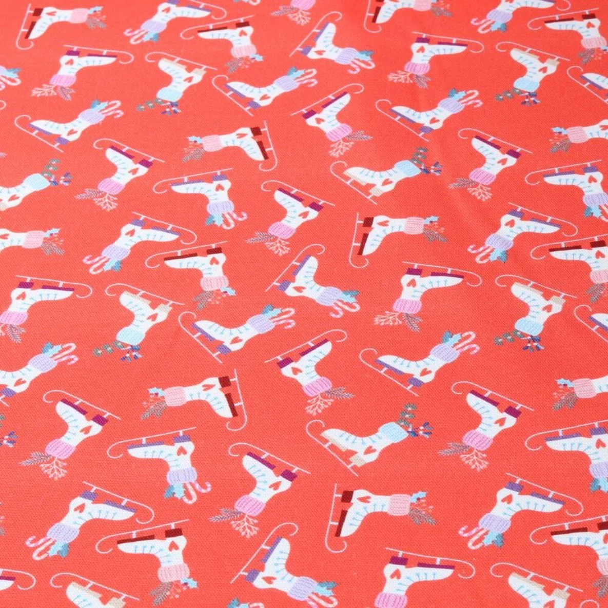 Bio-Canvas Hamburger Liebe "Christmas On Ice" Rot