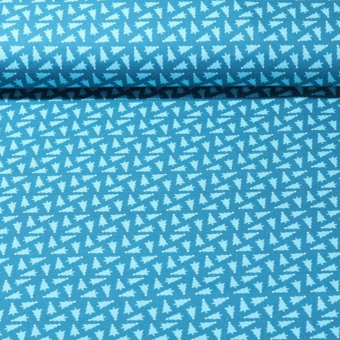 Bio-Canvas Hamburger Liebe "Christmas Trees" Petrol