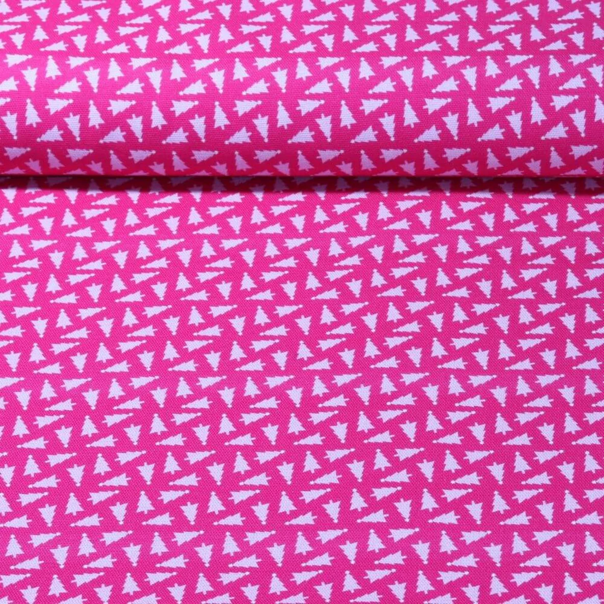 Bio-Canvas Hamburger Liebe "Christmas Trees" Pink