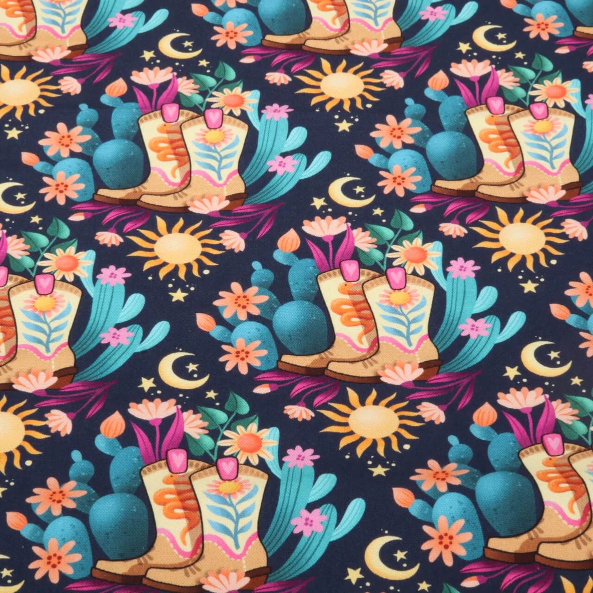 Bio Canvas Hamburger Liebe Western Fairy Tales Cowgirls Blau