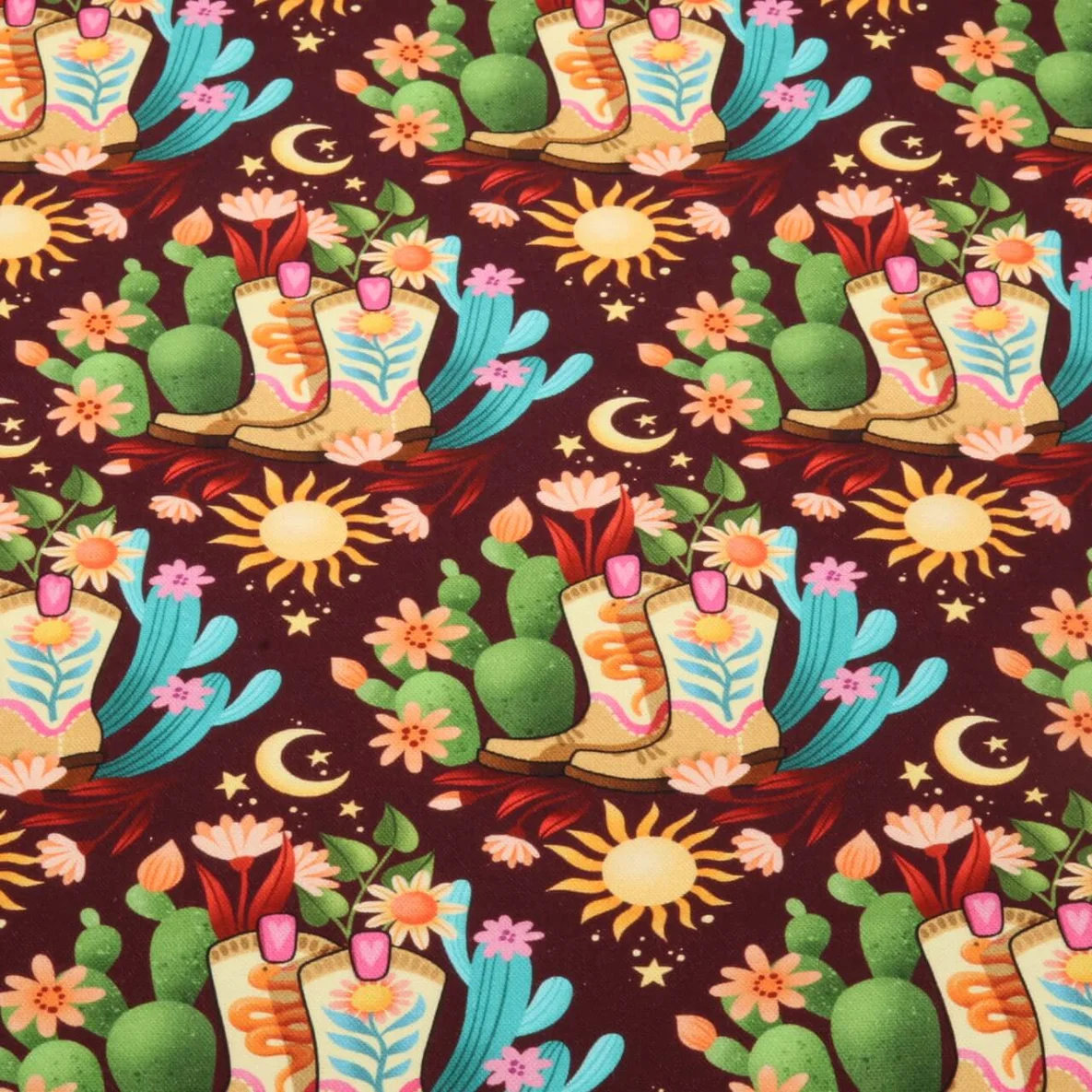 Bio Canvas Hamburger Liebe Western Fairy Tales Cowgirls Bordeaux