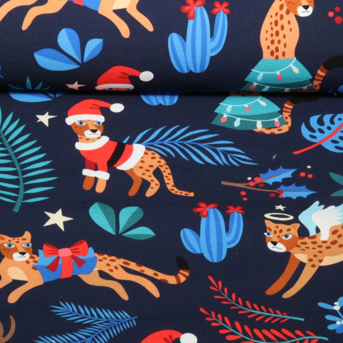 Bio-Canvas Hamburger Liebe "Wild XMAS 2025 Leo" Navy