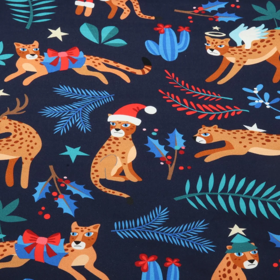 Bio-Canvas Hamburger Liebe "Wild XMAS 2025 Leo" Navy