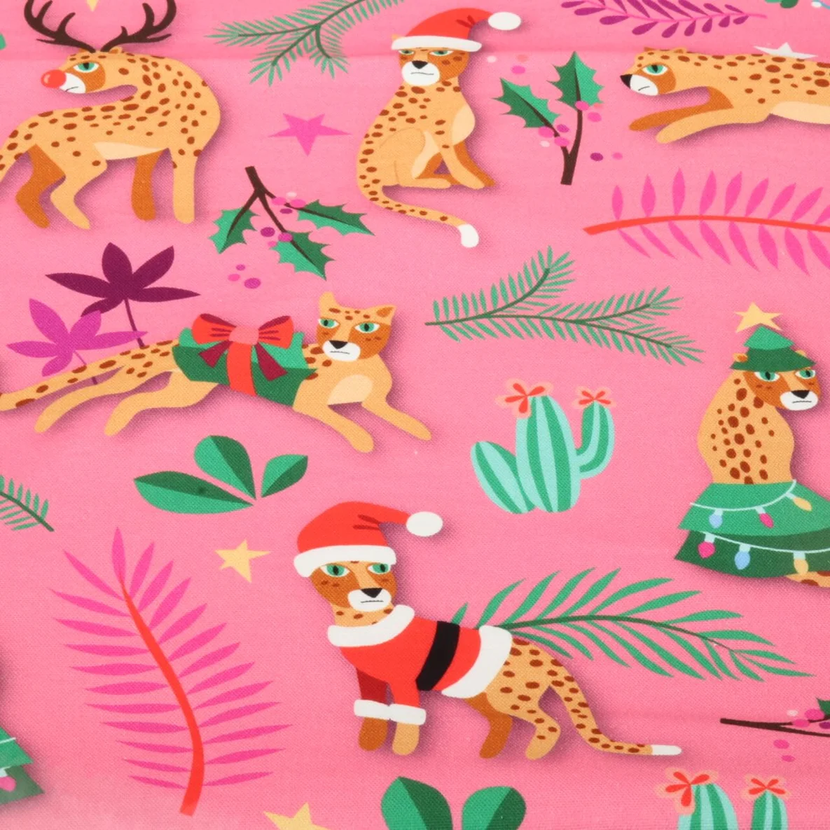 Bio-Canvas Hamburger Liebe "Wild XMAS 2025 Leo" Rosa