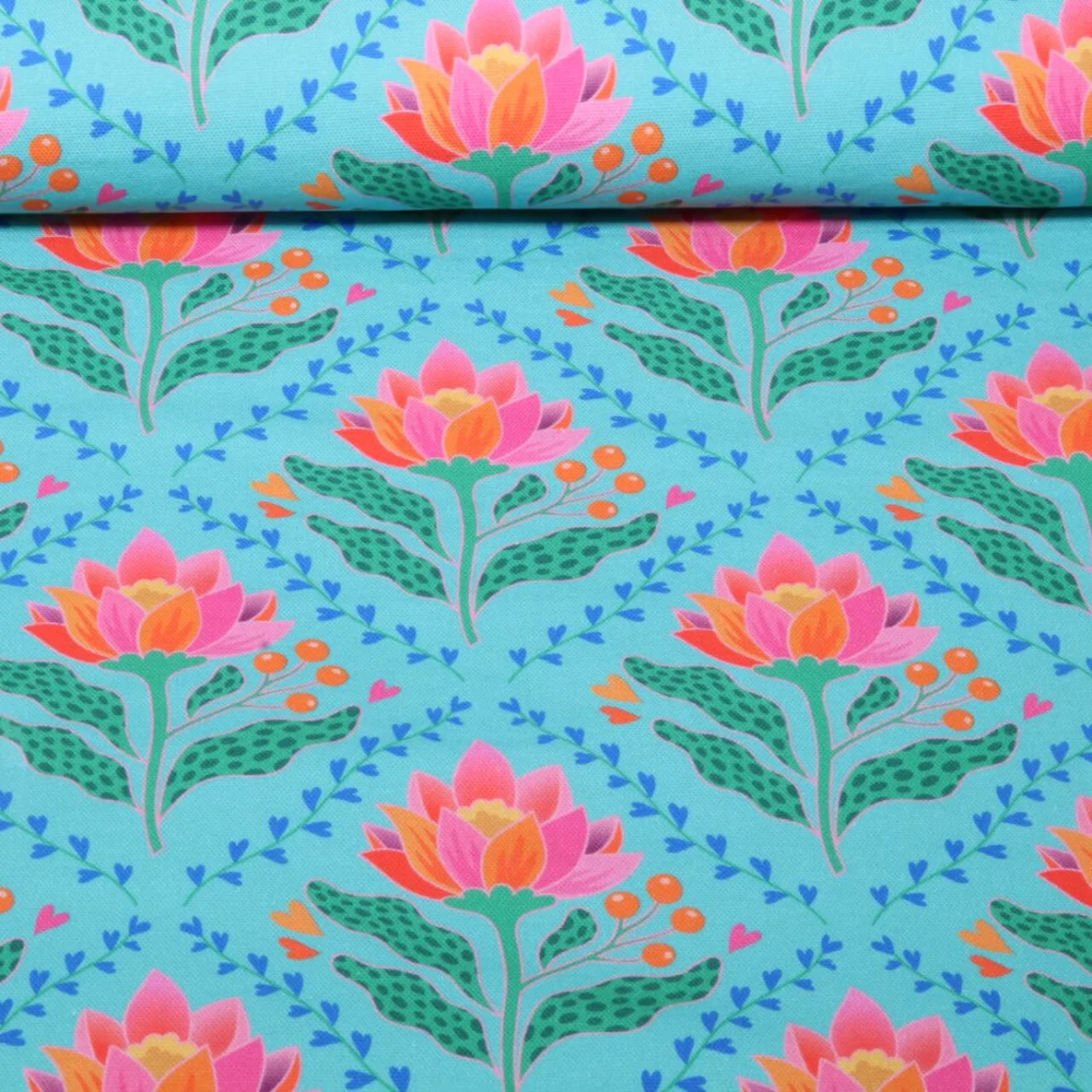 Bio Canvas "Queen Of Hearts" Lotus Royal Türkis