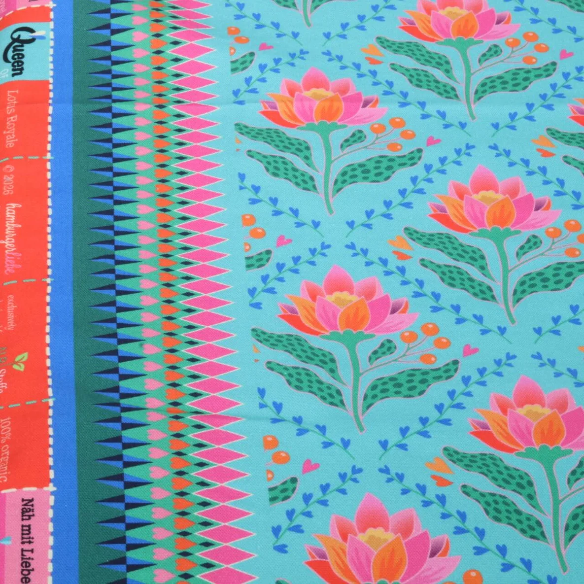 Bio Canvas "Queen Of Hearts" Lotus Royal Türkis