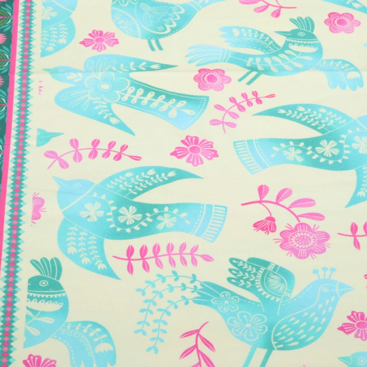 Bio Canvas "Southern Ease" Wild Chorus Beige Türkis