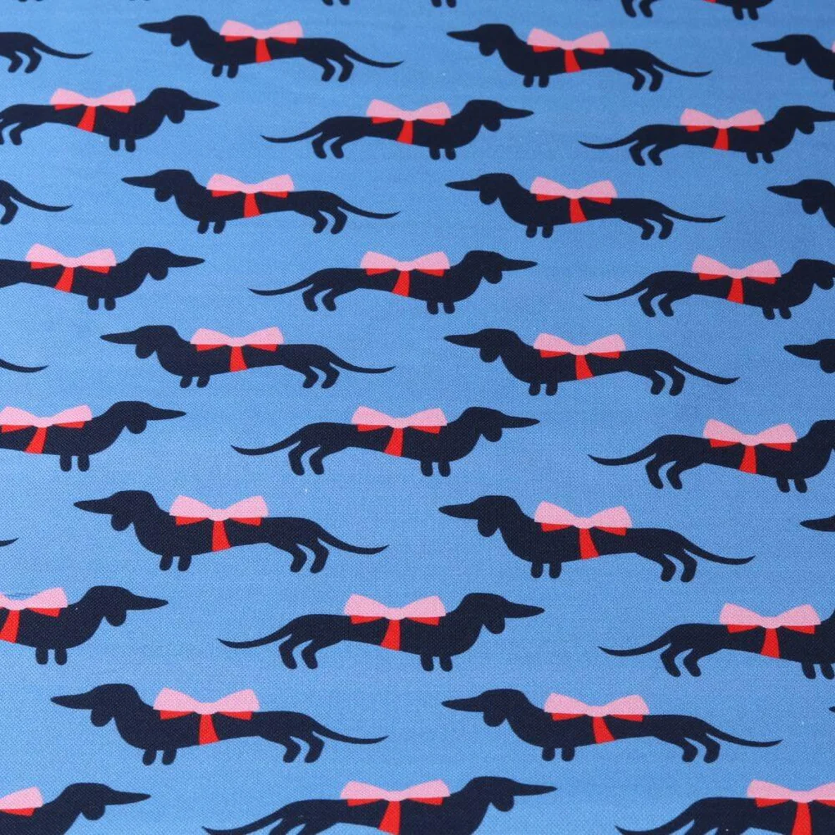 Bio Canvas "Wiener Dog" Blau