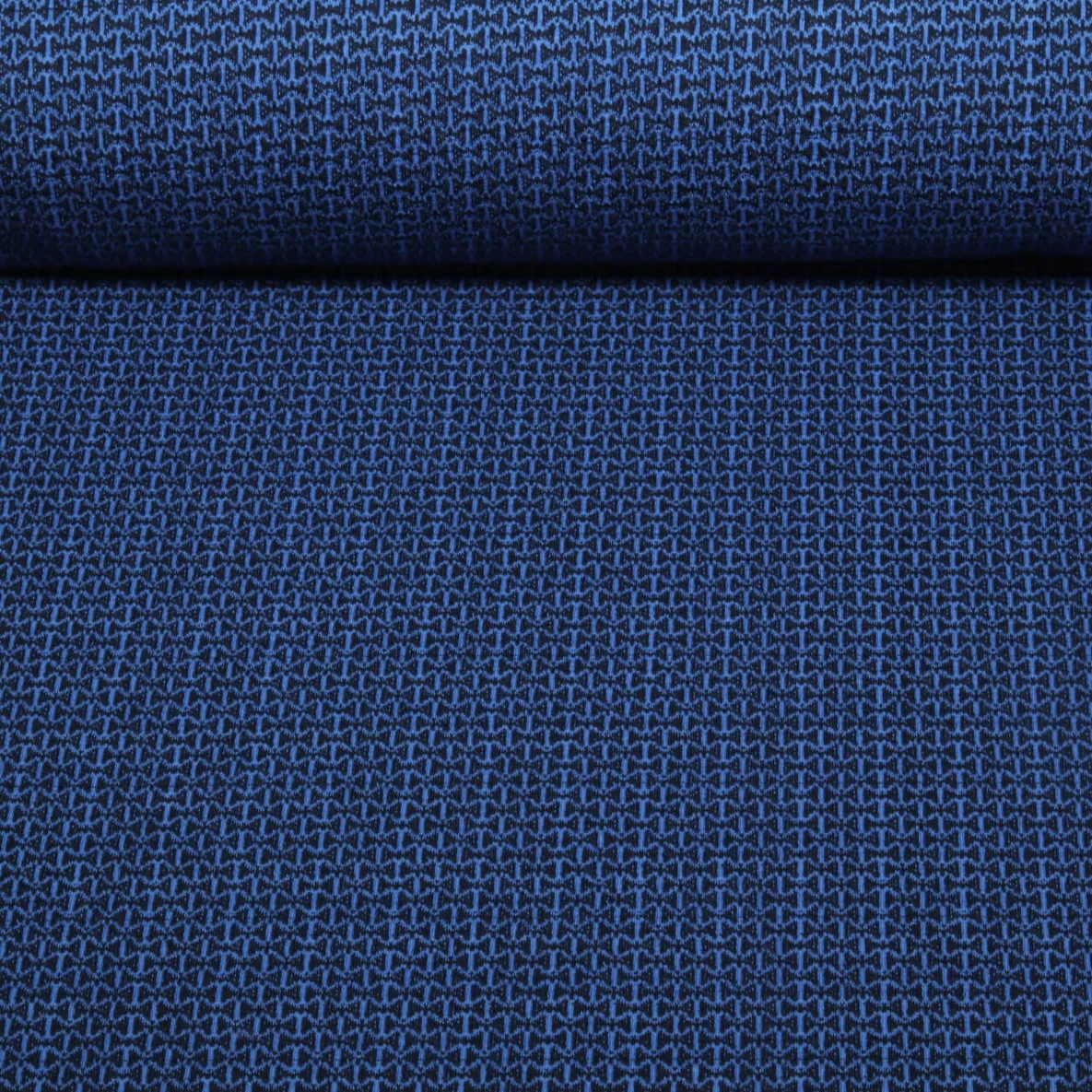 Bio Jacquard Jersey - Beetles & Bugs Jacquard Mini Bow Knit Blau