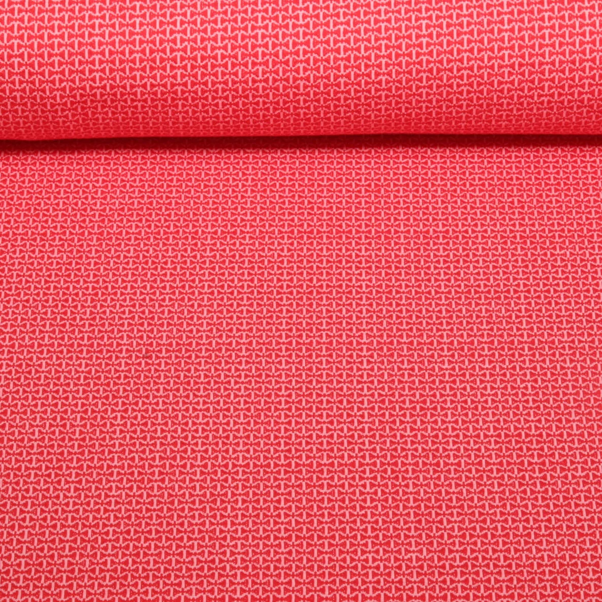 Bio Jacquard Jersey - Beetles & Bugs Jacquard Mini Bow Knit Rot