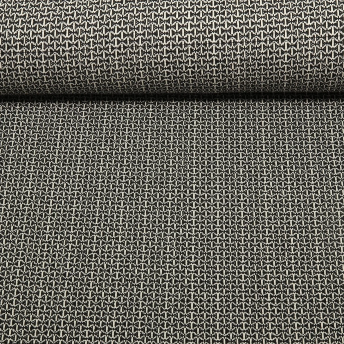 Bio Jacquard Jersey - Beetles & Bugs Jacquard Mini Bow Knit Schwarz