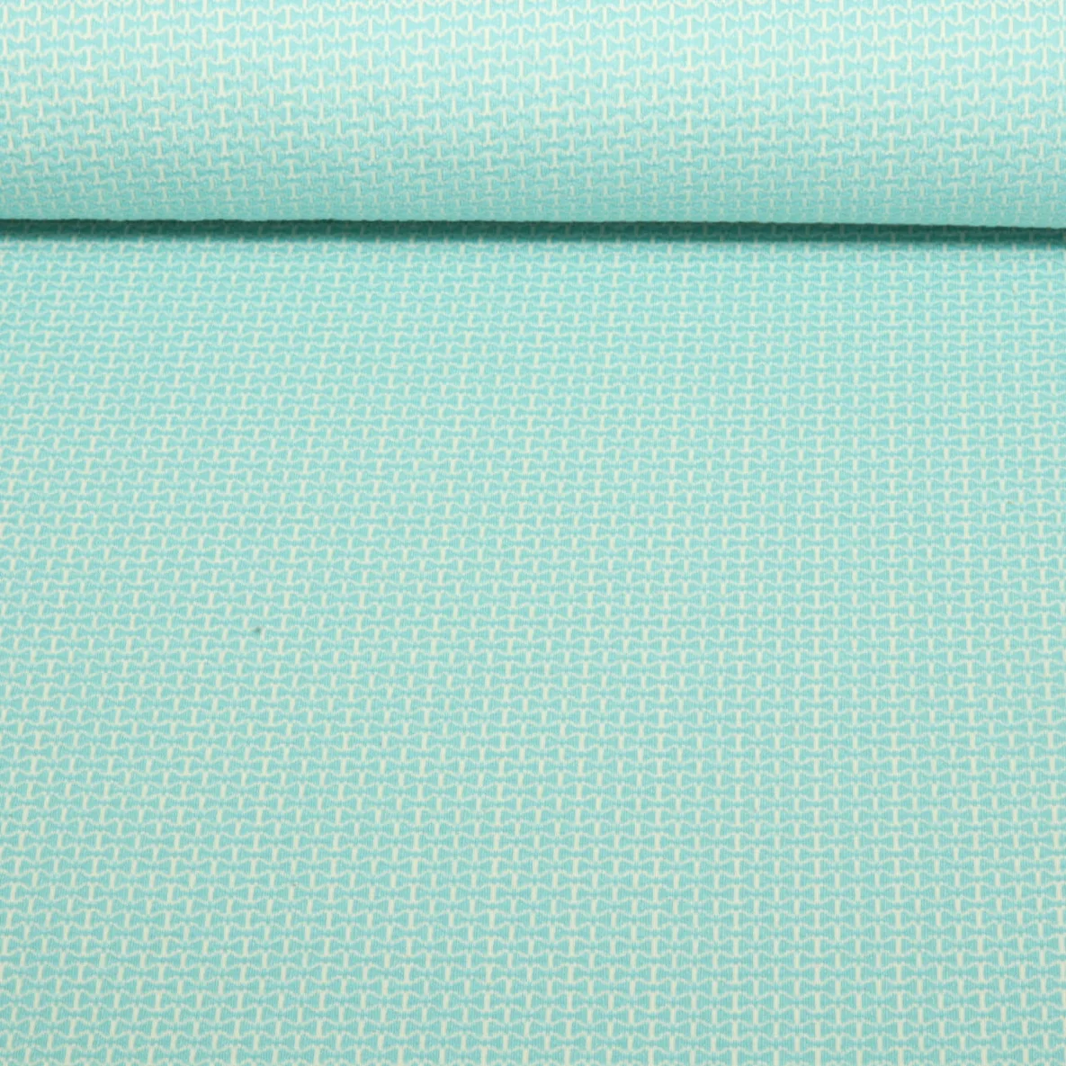 Bio Jacquard Jersey - Beetles & Bugs Jacquard Mini Bow Knit Türkis