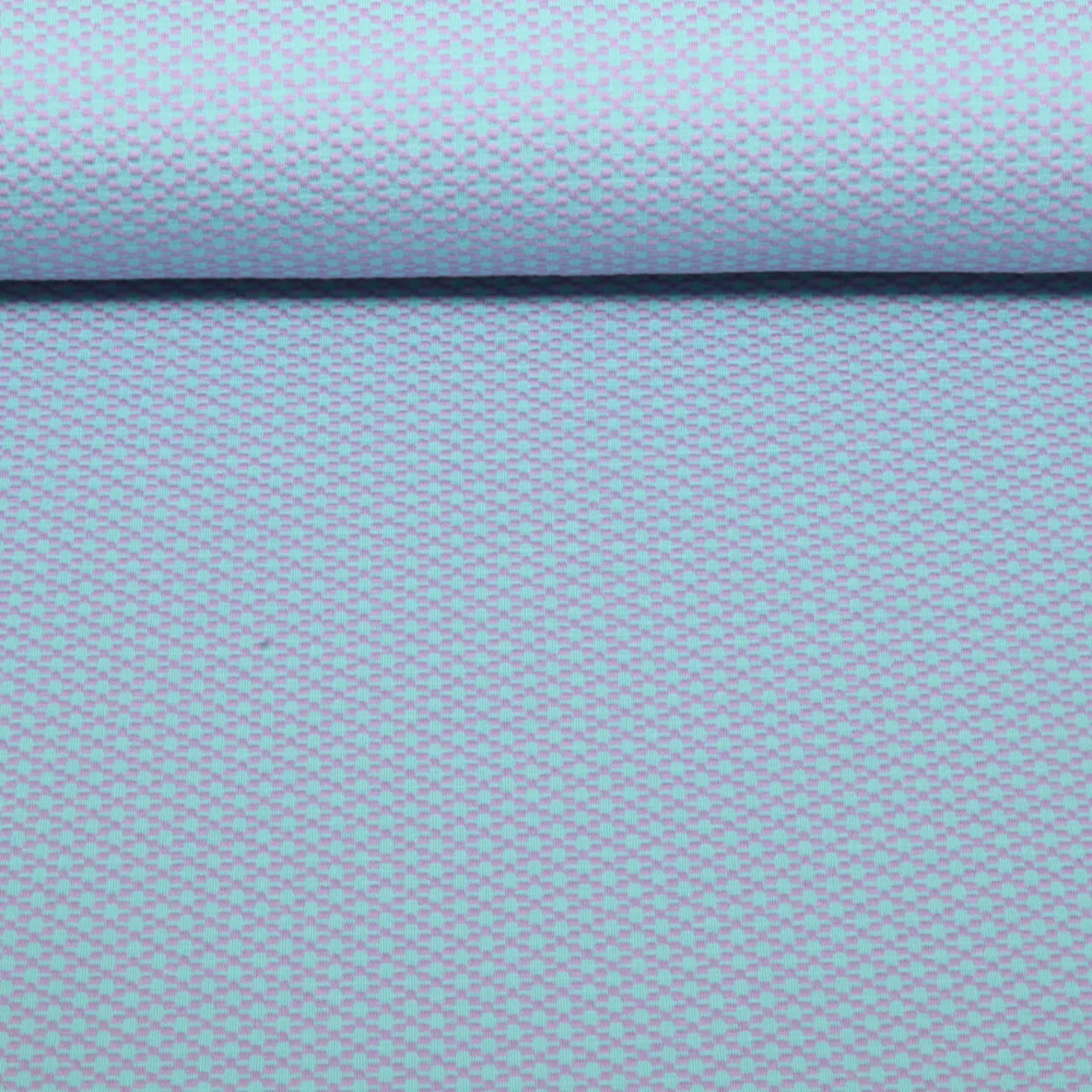 Bio Jacquard Jersey "Choose your Vibe" Moody Knit Hellblau