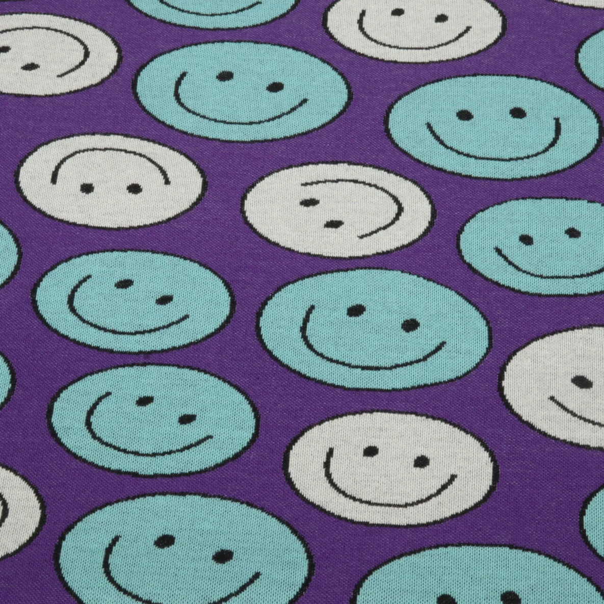 Bio Jacquard Jersey "Choose your Vibe" Smile Lila