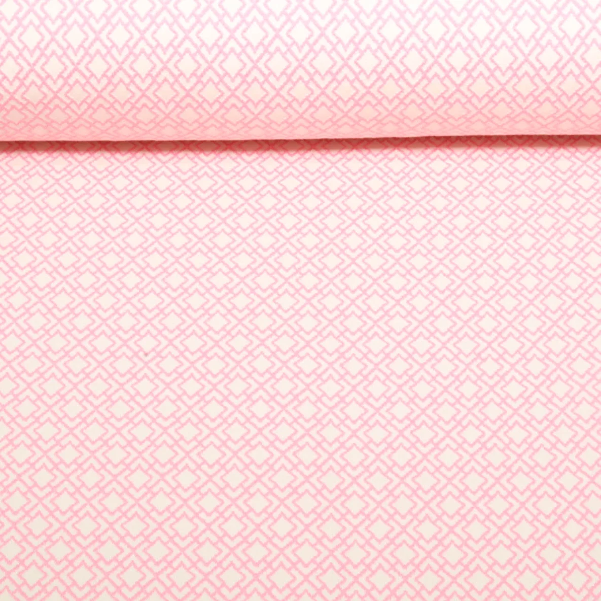 Bio Jacquard Jersey "Gleam" Tiny Tango Knit Rosa