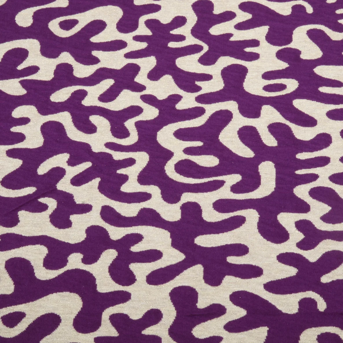 Bio Jacquard Jersey "Gleam" Twistmaze Doubleface Lila Beige