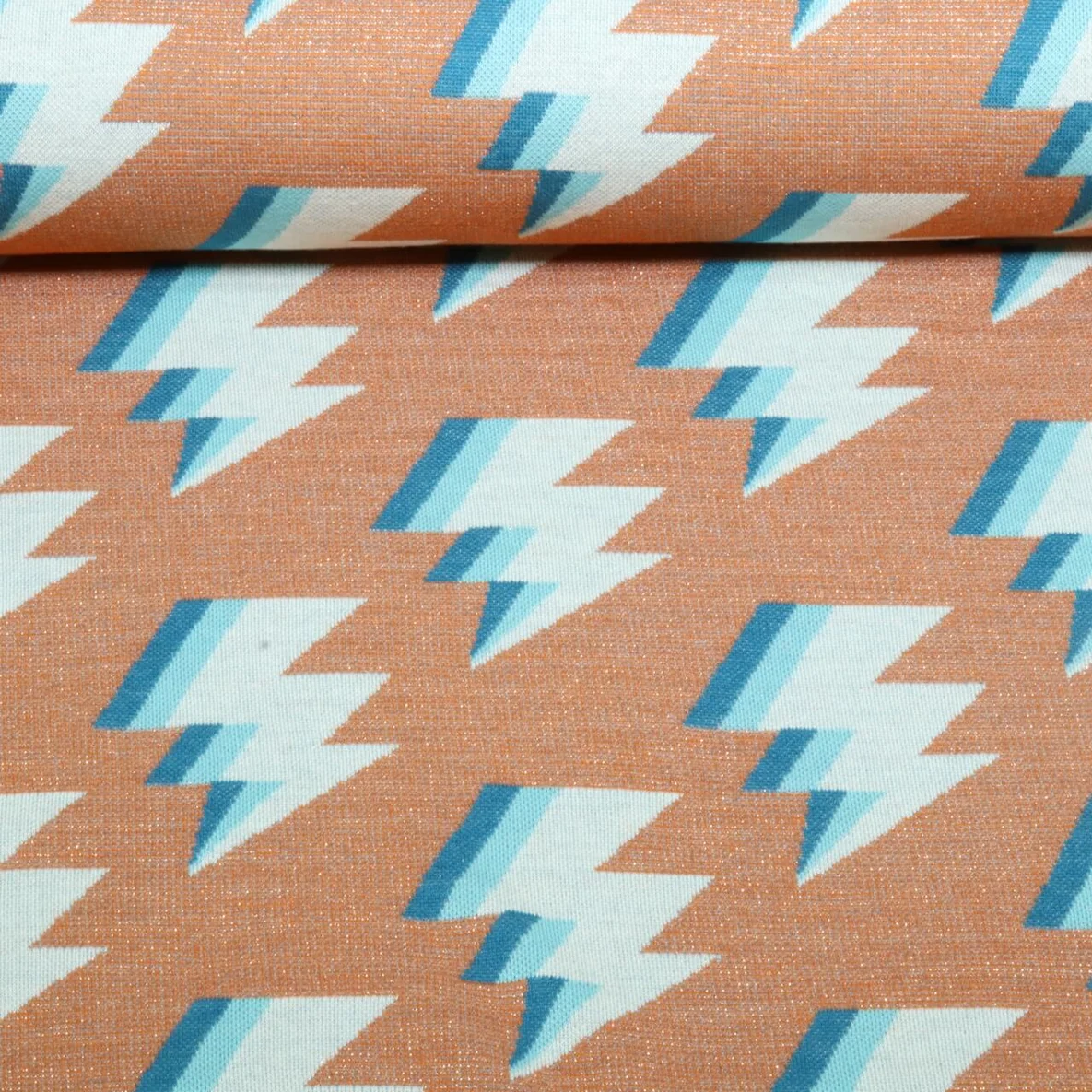 Bio Jacquard Jersey "Gleam" Zappy Braun