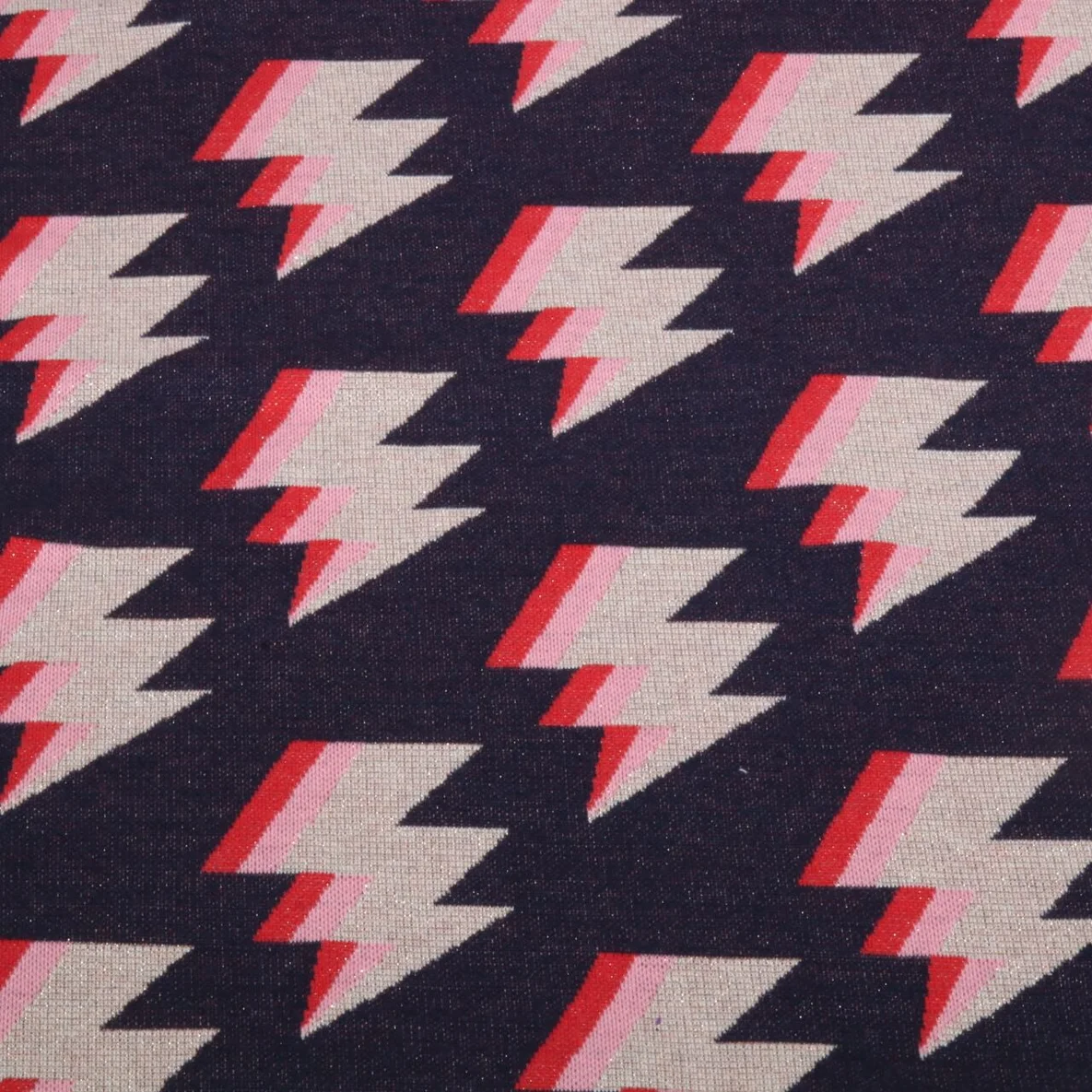 Bio Jacquard Jersey "Gleam" Zappy Navy