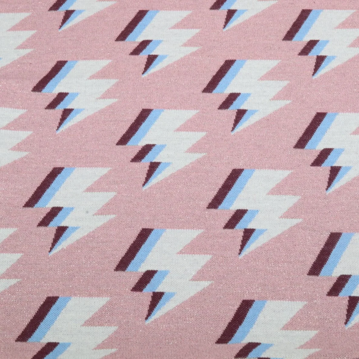 Bio Jacquard Jersey "Gleam" Zappy Rosa