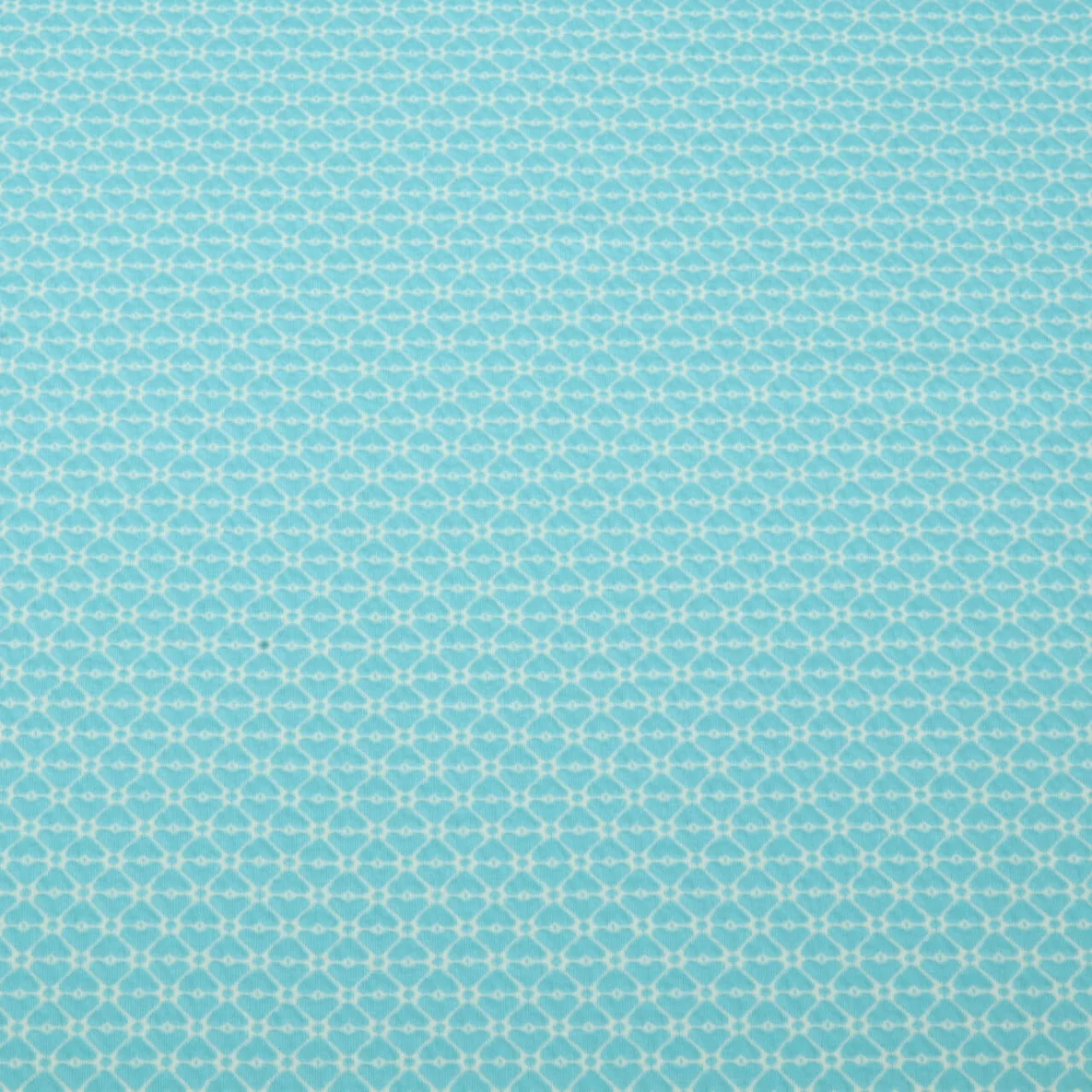 Bio Jacquard Jersey "Queen Of Hearts" Cherry Heart Knit Türkis