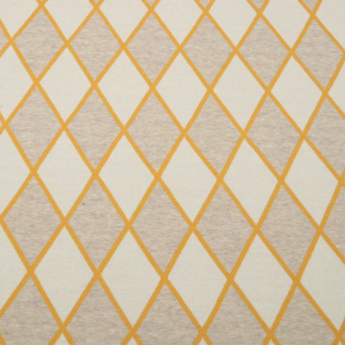 Bio Jacquard Jersey "Queen Of Hearts" Harlequin Hearts Beige