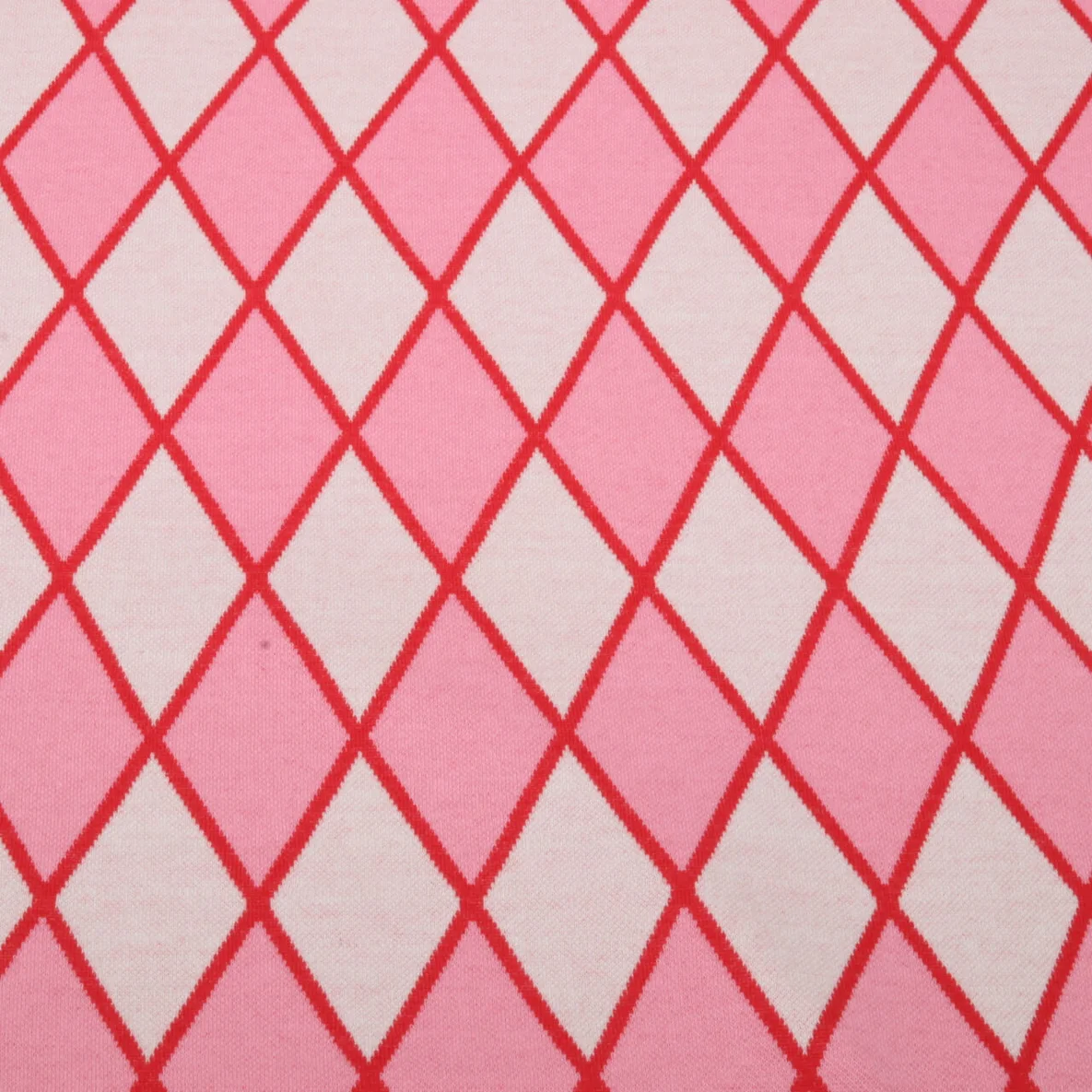 Bio Jacquard Jersey "Queen Of Hearts" Harlequin Hearts Pink