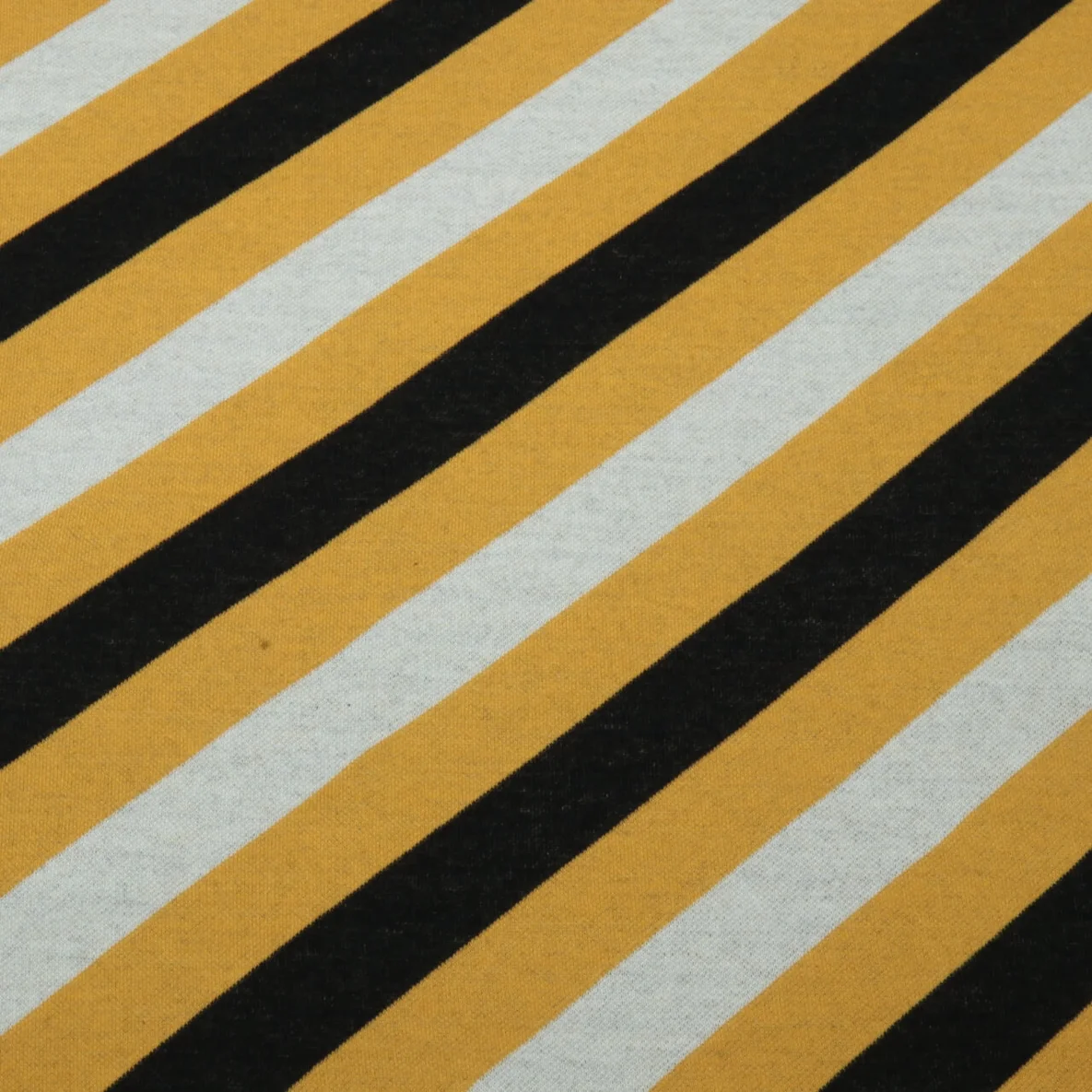 Bio Jacquard Jersey "Queen Of Hearts" Royal Candy Stripes Gelb