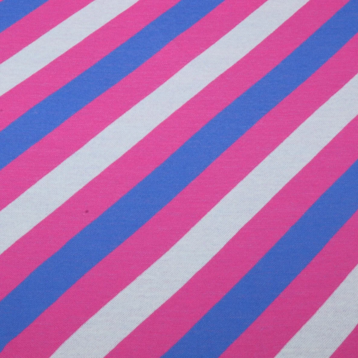 Bio Jacquard Jersey "Queen of Hearts" Royal Candy Stripes Pink