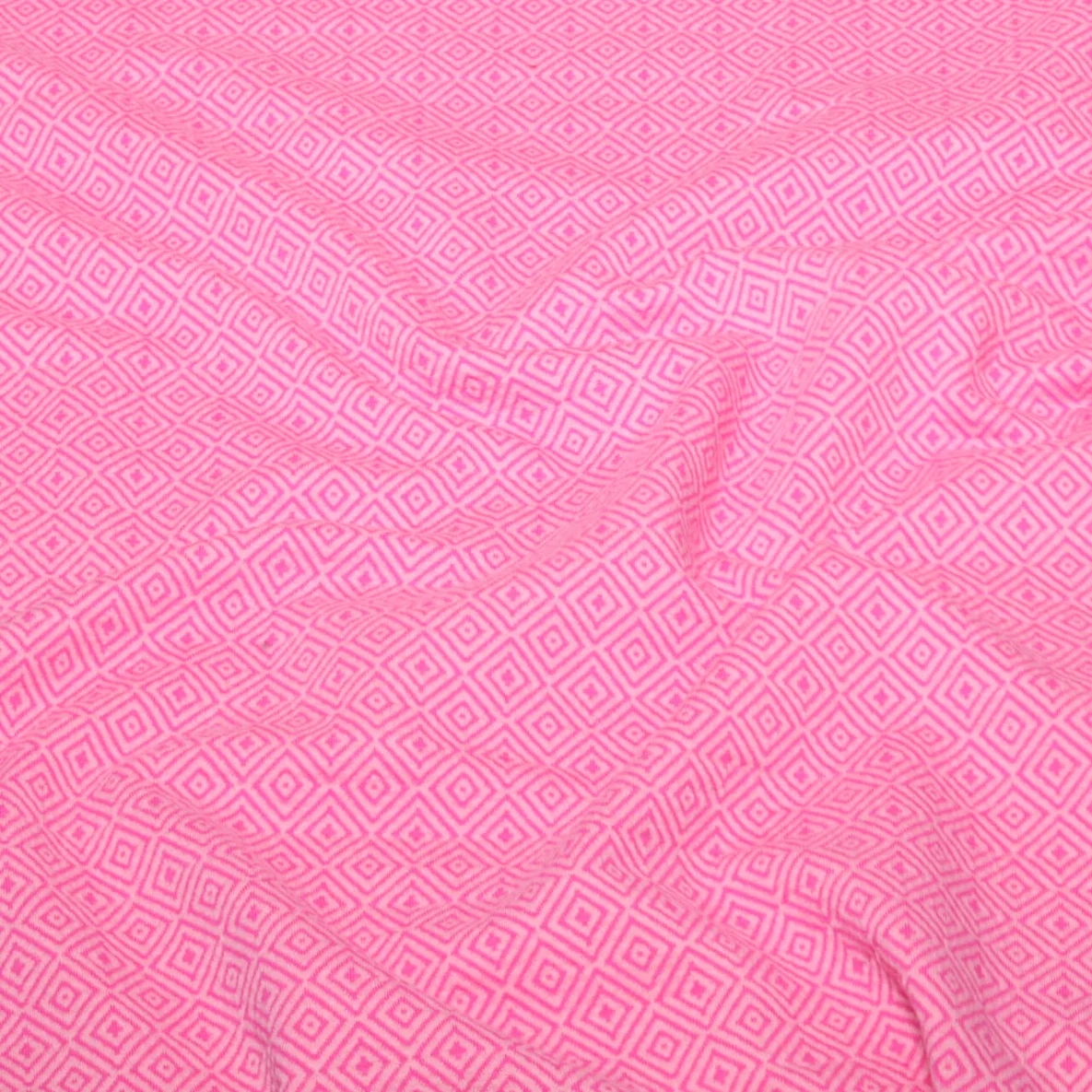Bio Jacquard Jersey "Southern Ease" Mosaic Knit 3D Rosa