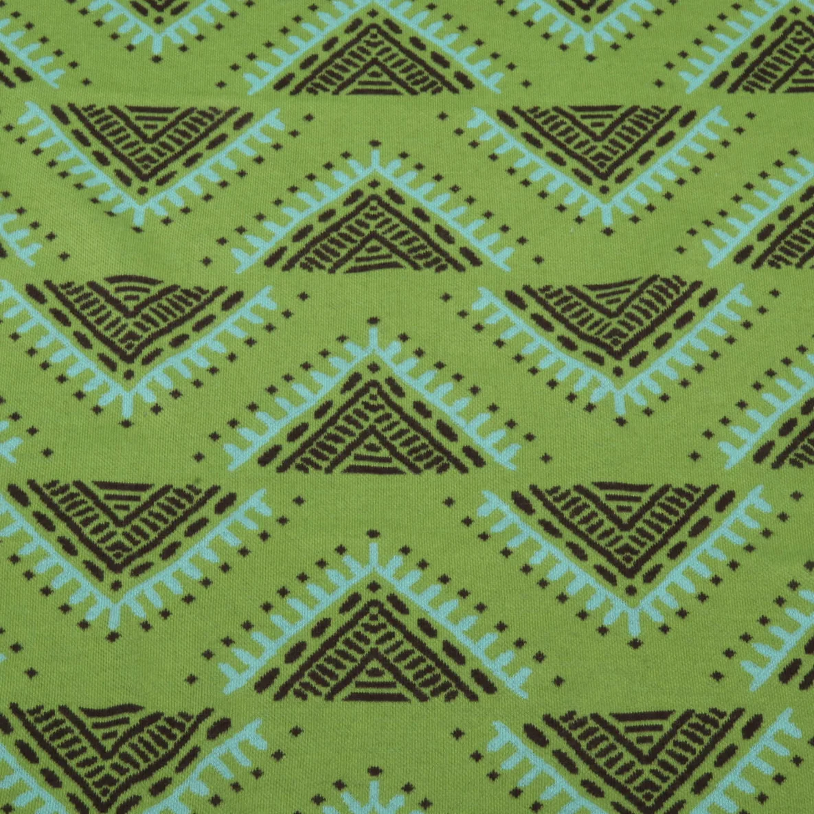 Bio Jacquard Jersey "Western Fairy Tales" Camp Site Grün