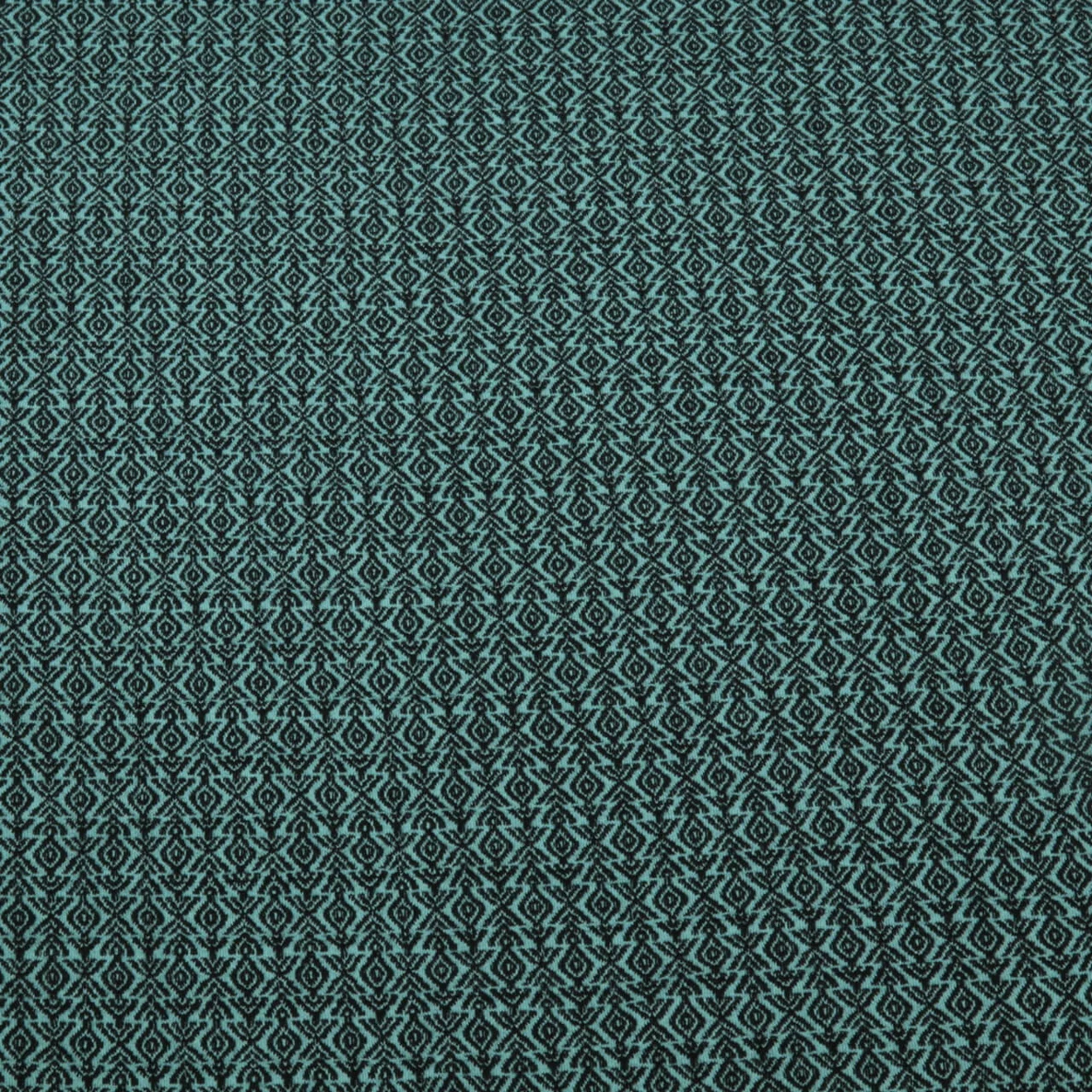 Bio Jacquard Jersey "Western Fairy Tales" Field Knit Türkis