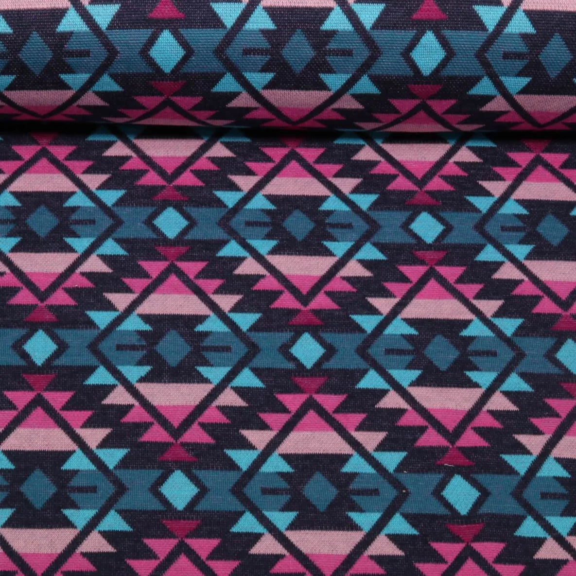 Bio Jacquard Jersey "Western Fairy Tales" Plaid Blau