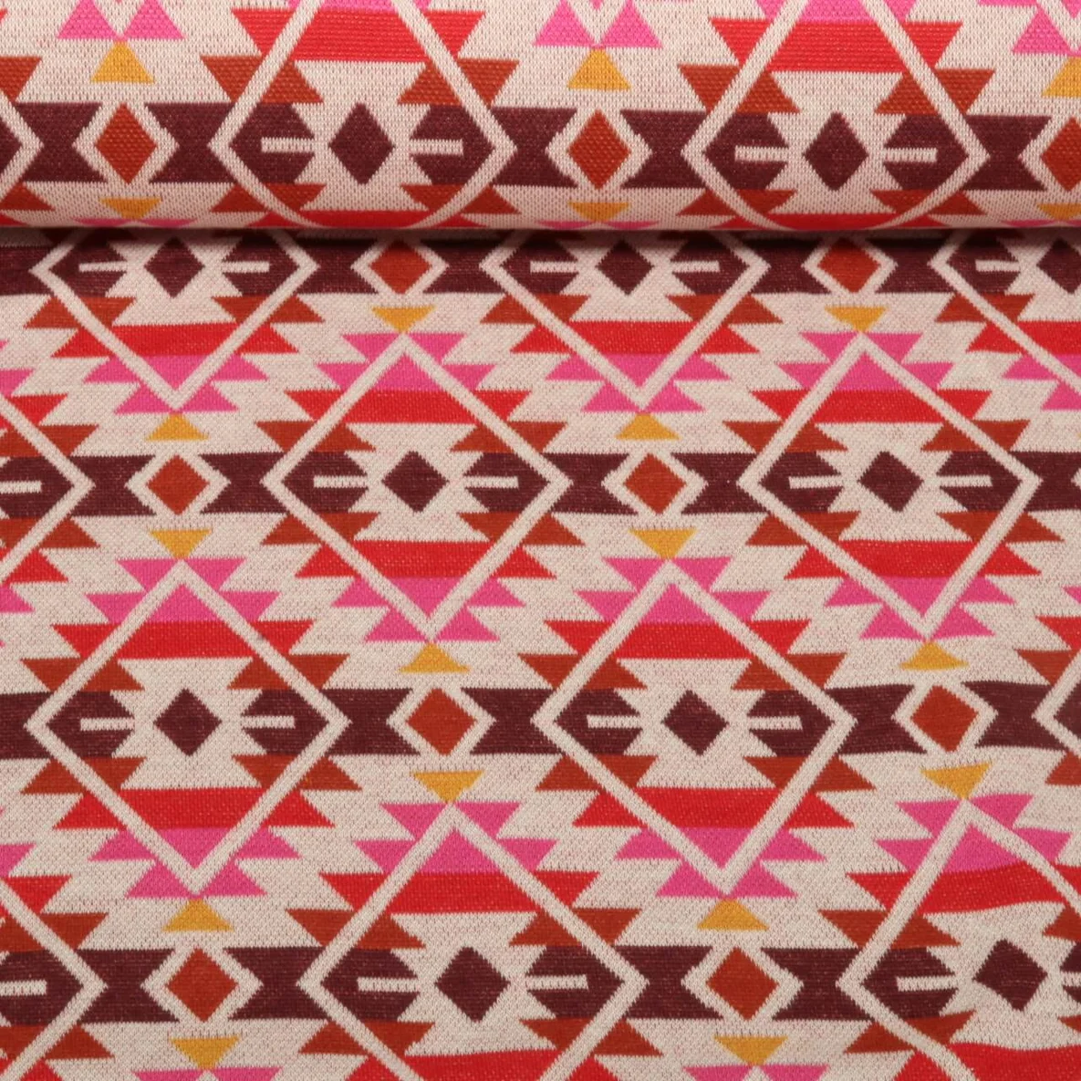 Bio Jacquard Jersey "Western Fairy Tales" Plaid Ecru