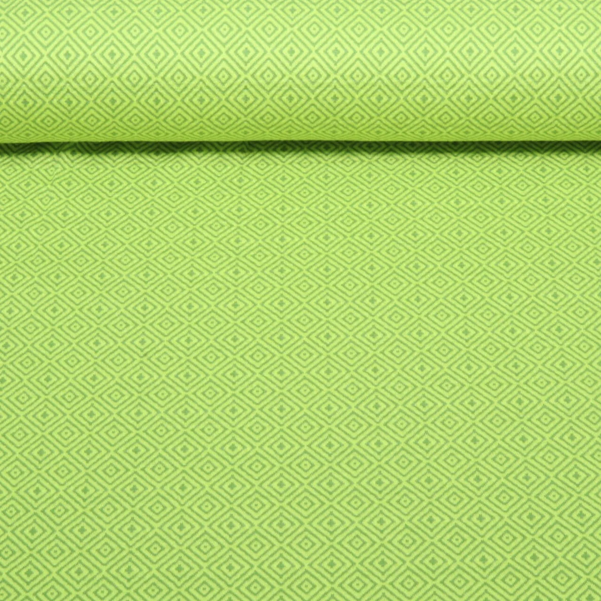Bio Jacquard Jersey"Southern Ease" Mosaic Knit 3D Grün
