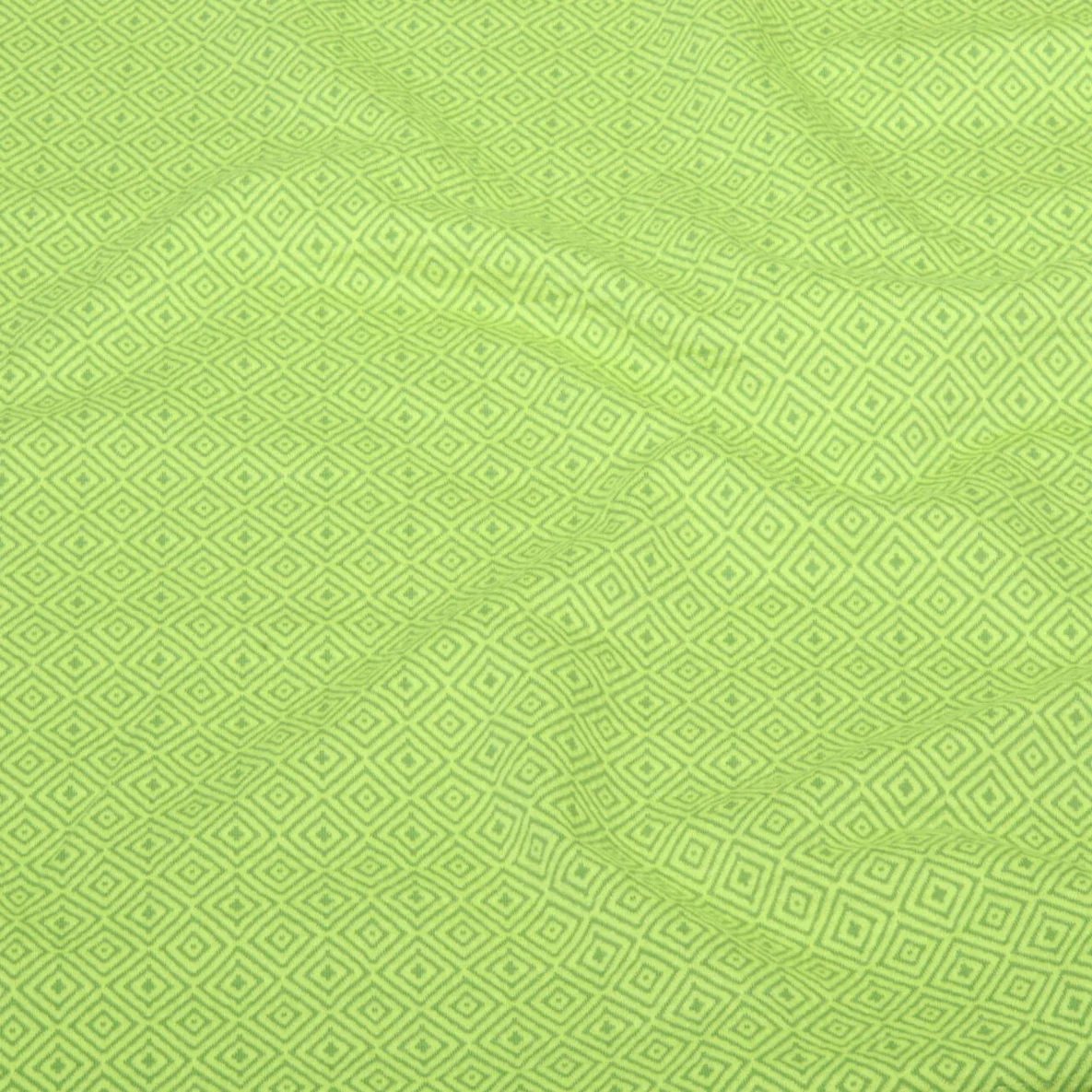 Bio Jacquard Jersey"Southern Ease" Mosaic Knit 3D Grün