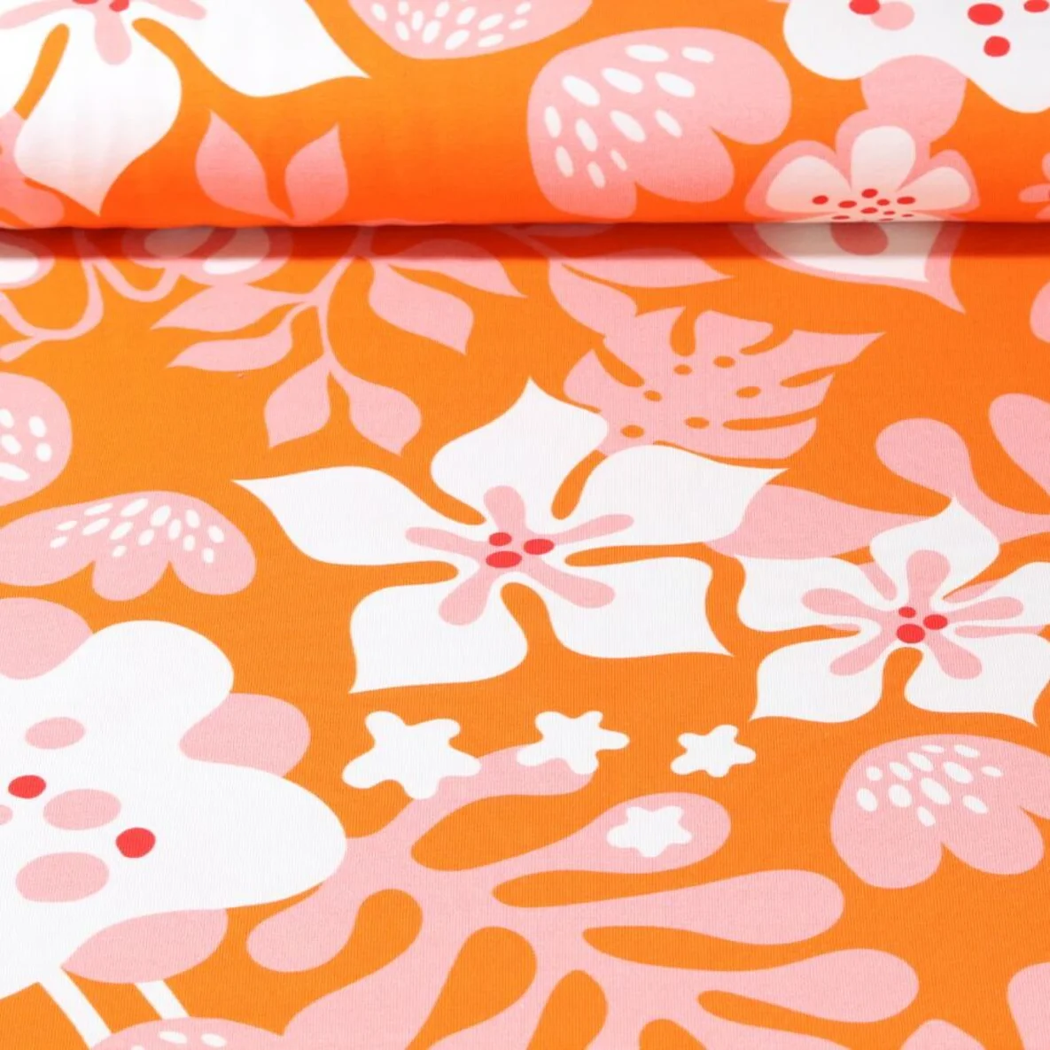 Bio Jersey Digitaldruck Al Lago Fiori Orange