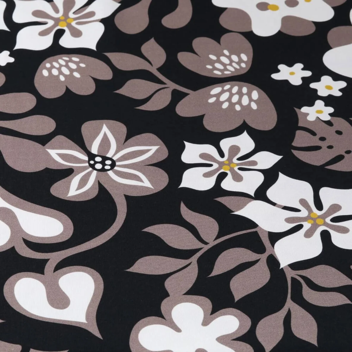 Bio Jersey Digitaldruck Al Lago Fiori Schwarz