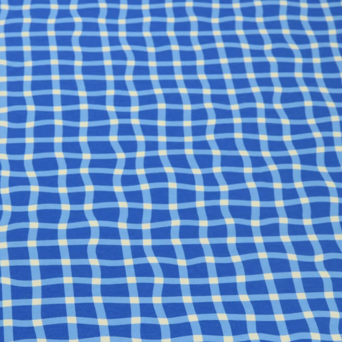 Bio Jersey Hamburger Liebe Picknick Check Blau