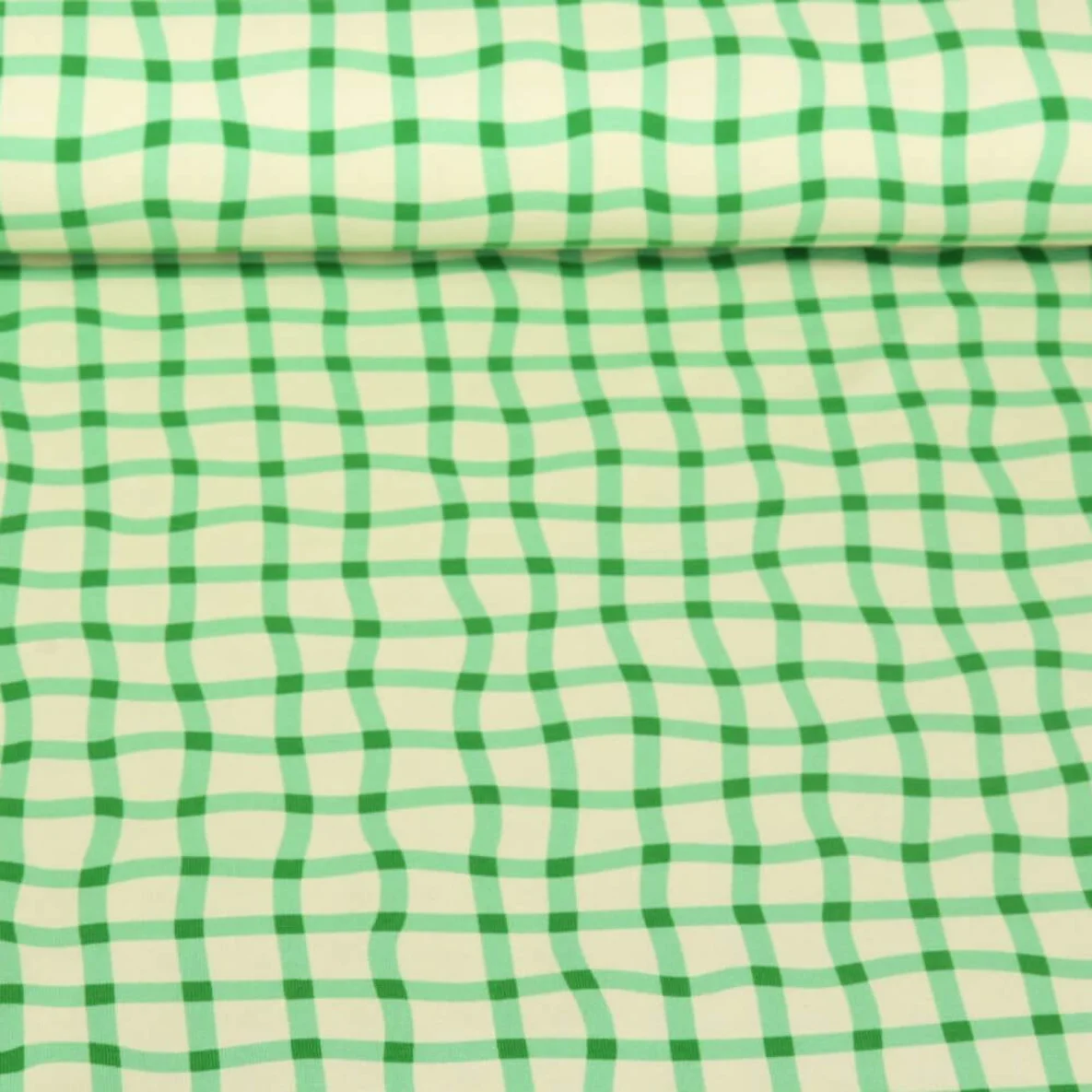 Bio Jersey Hamburger Liebe Picknick Check Grün