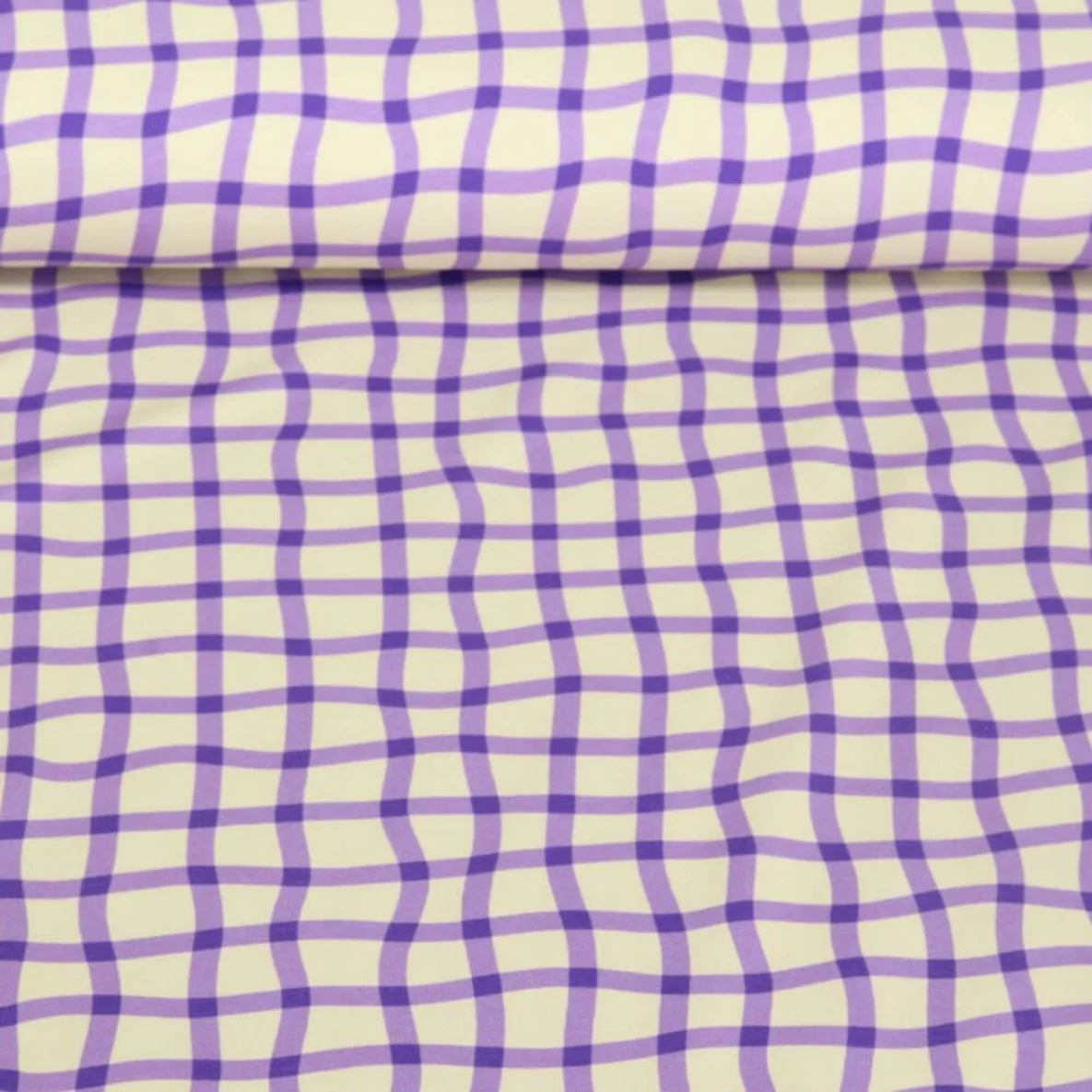 Bio Jersey Hamburger Liebe Picknick Check Lila