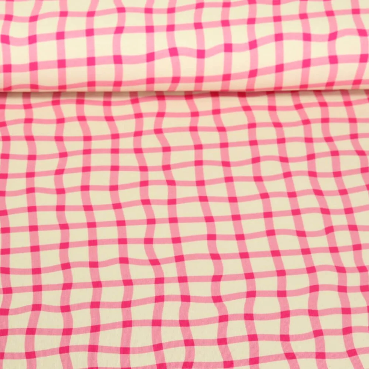 Bio Jersey Hamburger Liebe Picknick Check Pink