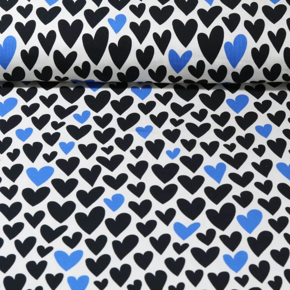 Bio-Jersey "Honest" Ecru Schwarz